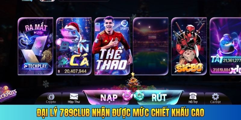 Đại lý 789Club nhận được mức chiết khấu cao